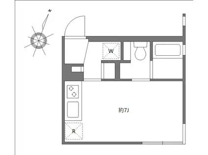 ファーレ練馬2(ワンルーム/3階)の間取り写真