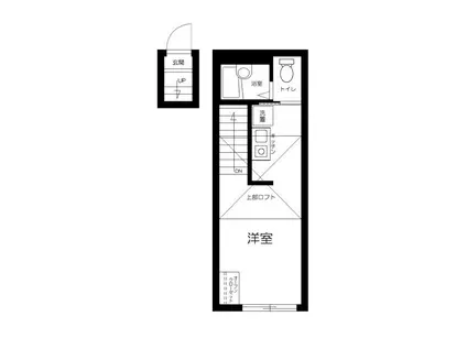 メゾン・ド・セリーヌ(1K/2階)の間取り写真