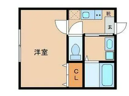 LOAPLATA貝渕(1K/1階)の間取り写真