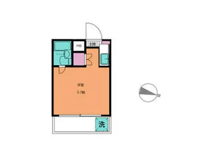 サンフル中野富士見町(ワンルーム/1階)の間取り写真