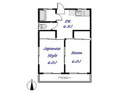 ムサシノハイツ(2DK/3階)の間取り写真