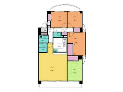 サンシティ竜美ヶ丘Ⅱ(4LDK/3階)の間取り写真