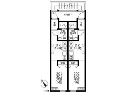 ラティス(4DK/3階)の間取り写真