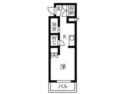 ベレッツァ岐阜(1K/2階)の間取り写真