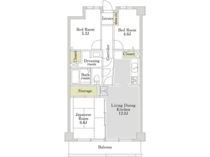 アーバンパーク常盤台公園 D棟(3LDK/3階)の間取り写真