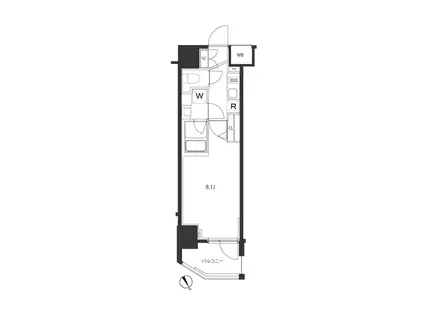 ジェノヴィア新宿御苑グリーンヴェール(1K/9階)の間取り写真