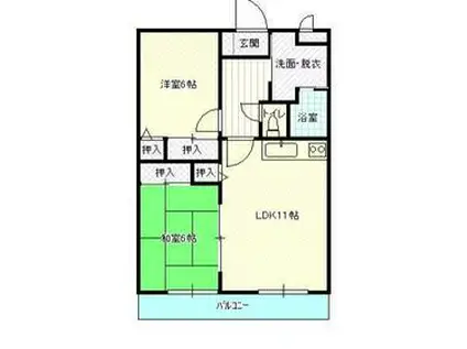 ヤマセ管理/グランメール早出(2LDK/2階)の間取り写真