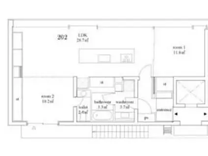 KURUMI BUILD(2LDK/2階)の間取り写真