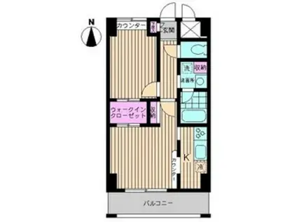 GARDENSQUARE(1LDK/4階)の間取り写真