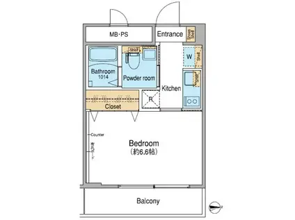 FUU OIMACHI BY LATIE(1K/8階)の間取り写真