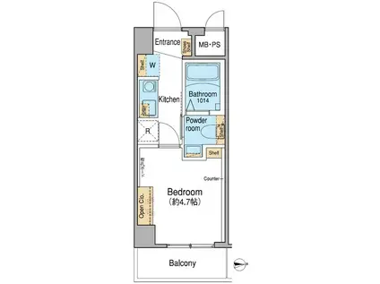 FUU OIMACHI BY LATIE(1K/7階)の間取り写真