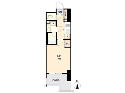 プライマル南砂(1K/6階)の間取り写真