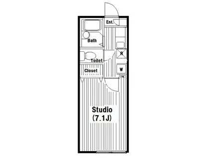 ココアージュ(1K/1階)の間取り写真