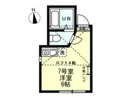 ユナイト根岸バルティアの杜(ワンルーム/1階)の間取り写真