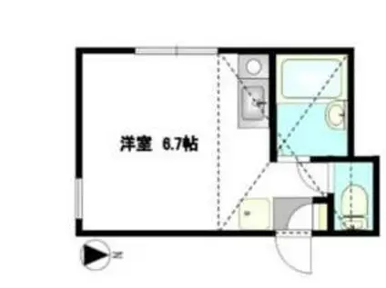 シャトンボヌール横濱(ワンルーム/1階)の間取り写真