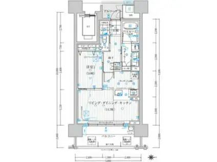 リフローレ浜松中央(1LDK/8階)の間取り写真