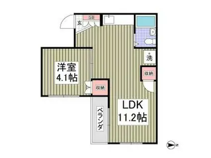 アゼリアコート柿生(1LDK/3階)の間取り写真