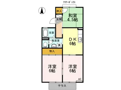 メゾンSEKI(3DK/1階)の間取り写真