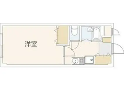 サイプレスガーデン(1K/1階)の間取り写真