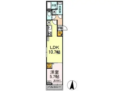 セレスティア小茂根(1LDK/2階)の間取り写真