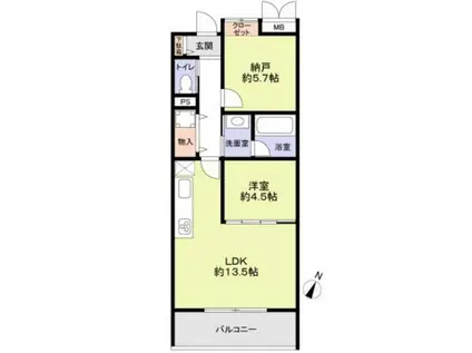 THE TAKASUNA KULTURC(1SLDK/3階)の間取り写真