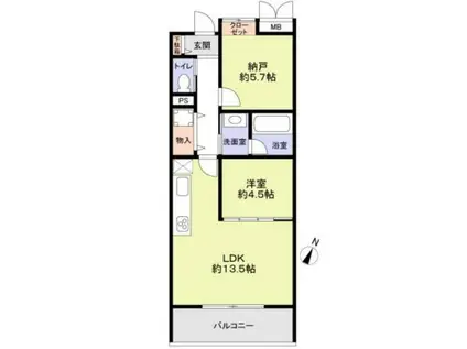 THE TAKASUNA KULTURC(1SLDK/1階)の間取り写真