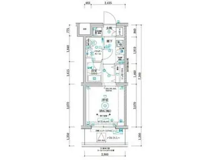 RELUXIA成増Ⅱ(1K/4階)の間取り写真