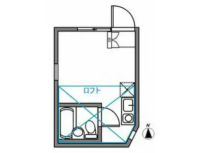 ロマネーゼ(ワンルーム/2階)の間取り写真