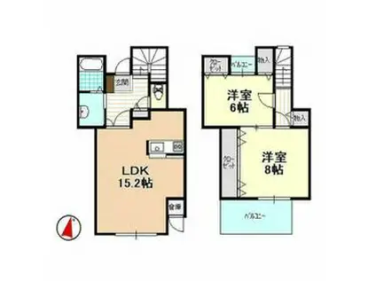 アルトゥーラ　Ｅ棟(2LDK)の間取り写真