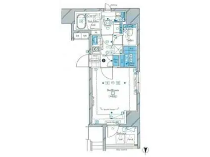 GALICIA MORISHITA ESTUDIO Ⅲ(1K/6階)の間取り写真