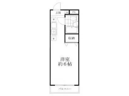 レジダンスアポロン(ワンルーム/3階)の間取り写真