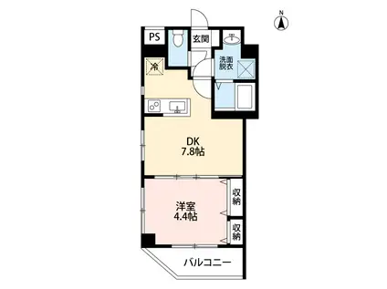 ガーデンフォレスト親水公園ガーデンフォレストシンスイコウエ(1DK/4階)の間取り写真