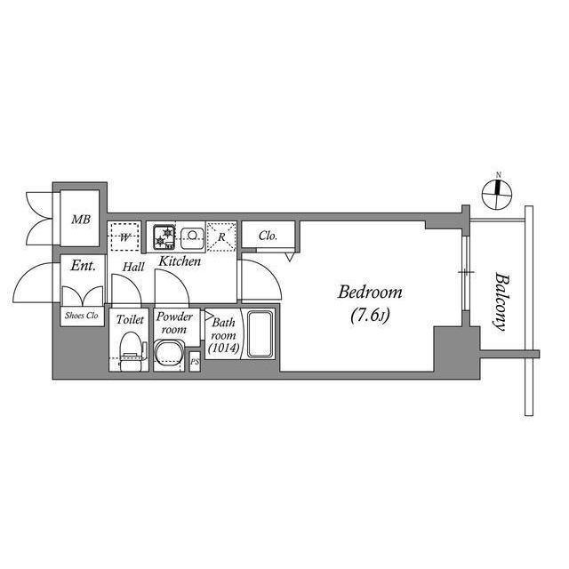 SHOKEN RESIDENCE名古屋(1K/13階)の間取り写真
