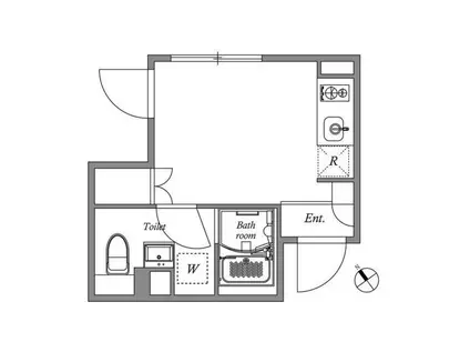 ASTILE用賀Ⅱ(ワンルーム/4階)の間取り写真
