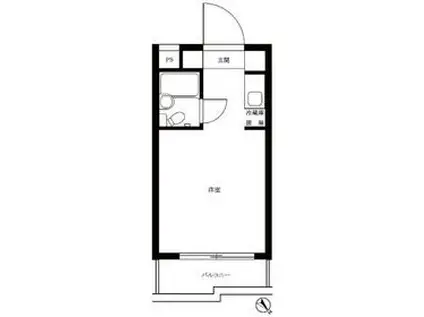 ユースフル祐天寺2(ワンルーム/4階)の間取り写真