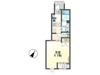 モン・マヤ(1K/1階)の間取り写真