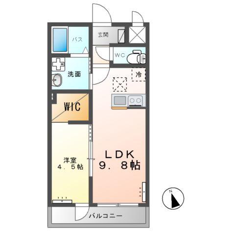 サンライズアイズ(1LDK/1階)の間取り写真