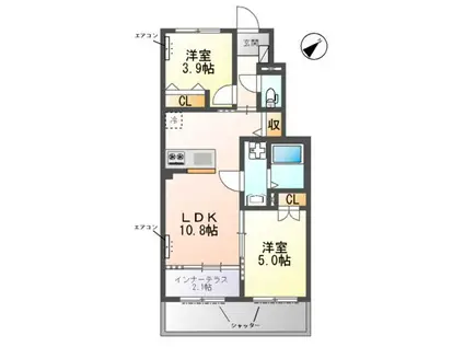 コパン-COPAINL-(2LDK/1階)の間取り写真