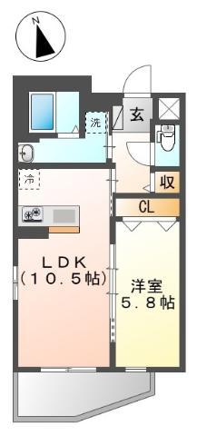 CHIGURA湯島 ーチグラユシマー(1LDK/2階)の間取り写真