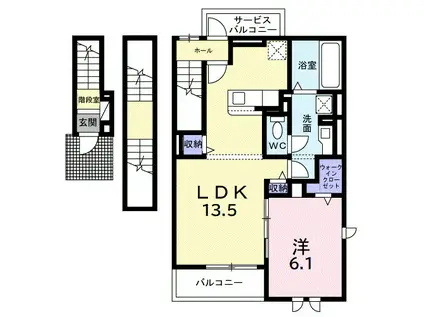 ルミエール ワイズ(1LDK/3階)の間取り写真