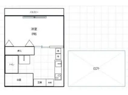 メゾン・ド・ベルE(1K/2階)の間取り写真