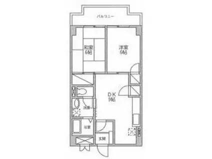 フラワーマンション(2DK/3階)の間取り写真