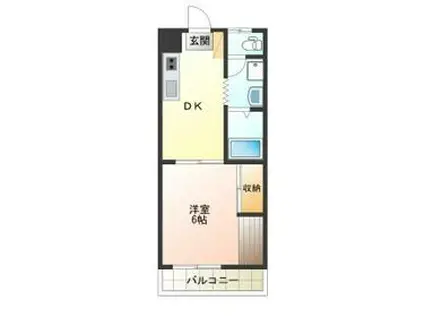 メゾン・アーリー(1DK/1階)の間取り写真