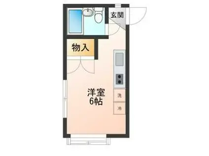 パレドール駅南(ワンルーム/3階)の間取り写真