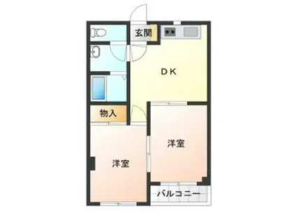 エムジャパンコーポ(2DK/3階)の間取り写真