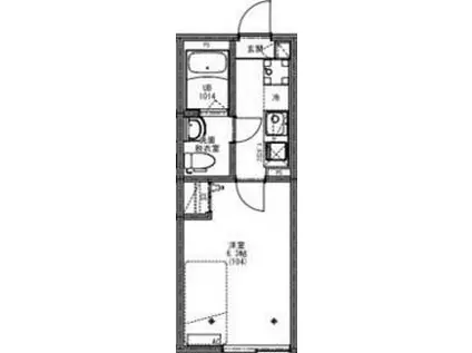 KEIAI RESIDENCE 清瀬Ⅲ(1K/1階)の間取り写真