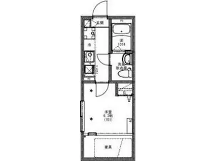 KEIAI RESIDENCE 清瀬Ⅲ(1K/2階)の間取り写真