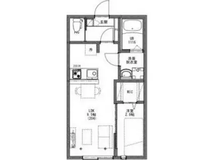 KEIAI RESIDENCE 清瀬Ⅲ(1LDK/2階)の間取り写真