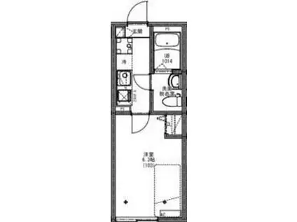 KEIAI RESIDENCE 清瀬Ⅲ(1K/1階)の間取り写真