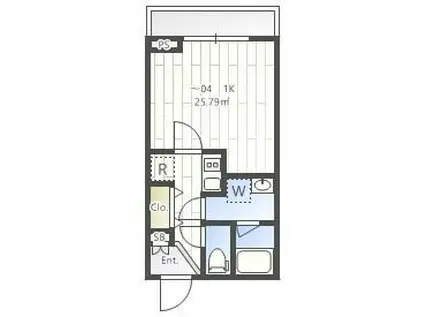 THE CLASS OMORI RESIDENCE(1K/2階)の間取り写真